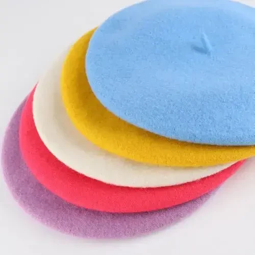 Classic Wool Berets for Women,Stylish French Beret Hats for Women Girls Lady Painters Hat - 7
