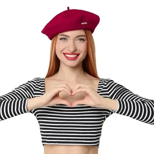 Classic Wool Berets for Women,Stylish French Beret Hats for Women Girls Lady Painters Hat - Modazone (1)