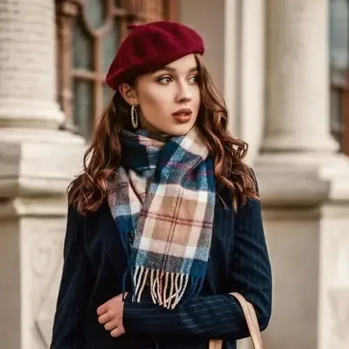 Classic Wool Berets for Women,Stylish French Beret Hats for Women Girls Lady Painters Hat - 3