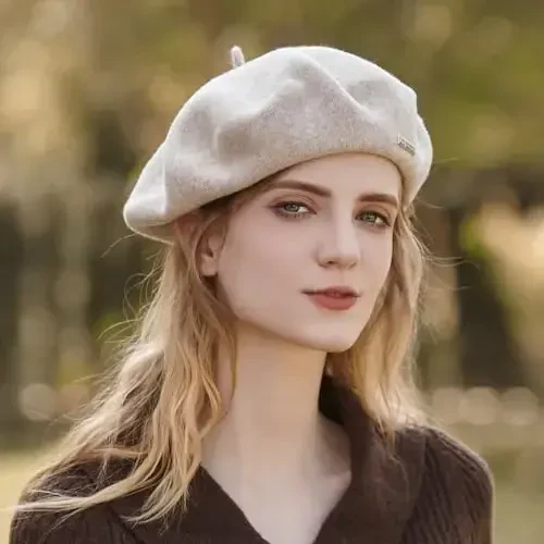 Classic Wool Berets for Women,Stylish French Beret Hats for Women Girls Lady Painters Hat - 4