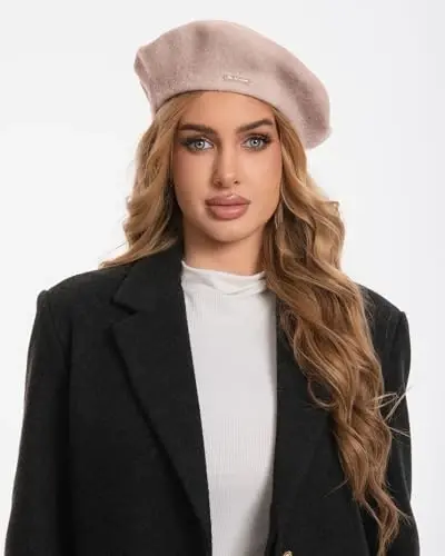 Classic Wool Berets for Women,Stylish French Beret Hats for Women Girls Lady Painters Hat - CLASSIC (1)