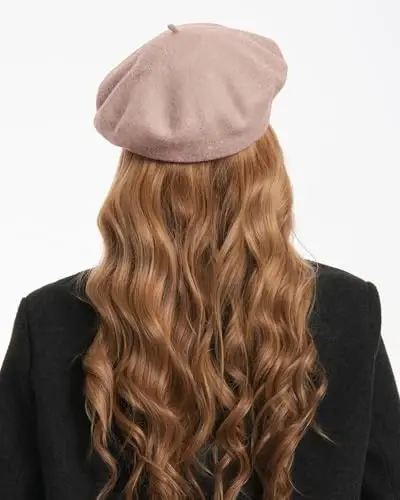 Classic Wool Berets for Women,Stylish French Beret Hats for Women Girls Lady Painters Hat - 4