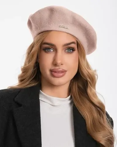 Classic Wool Berets for Women,Stylish French Beret Hats for Women Girls Lady Painters Hat - 5