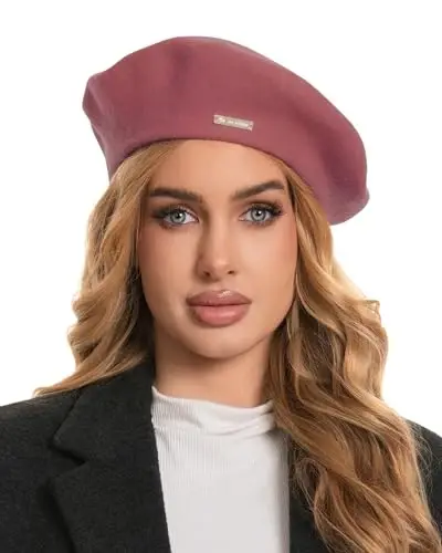 Classic Wool Berets for Women,Stylish French Beret Hats for Women Girls Lady Painters Hat - 1