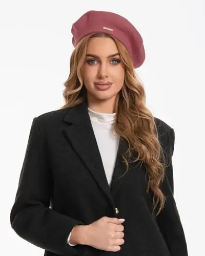 Classic Wool Berets for Women,Stylish French Beret Hats for Women Girls Lady Painters Hat - CLASSIC (1)