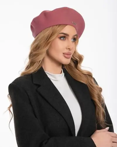 Classic Wool Berets for Women,Stylish French Beret Hats for Women Girls Lady Painters Hat - 4