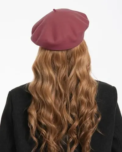 Classic Wool Berets for Women,Stylish French Beret Hats for Women Girls Lady Painters Hat - 5