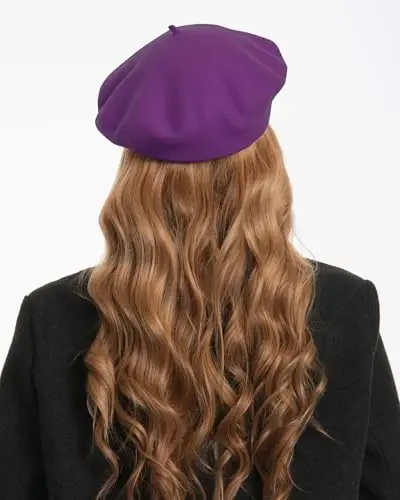 Classic Wool Berets for Women,Stylish French Beret Hats for Women Girls Lady Painters Hat - 5