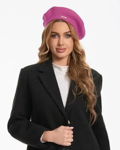 Classic Wool Berets for Women,Stylish French Beret Hats for Women Girls Lady Painters Hat - CLASSIC (1)