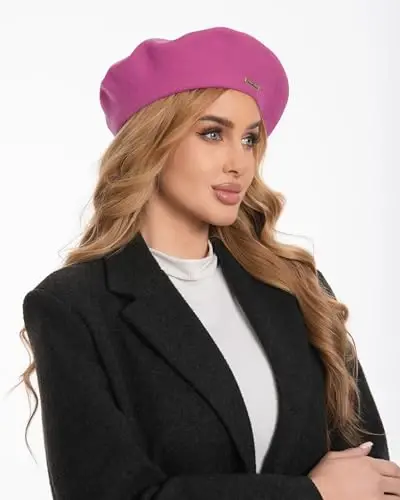 Classic Wool Berets for Women,Stylish French Beret Hats for Women Girls Lady Painters Hat - 4