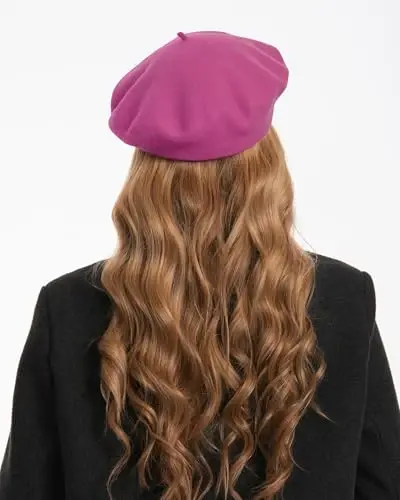 Classic Wool Berets for Women,Stylish French Beret Hats for Women Girls Lady Painters Hat - 5