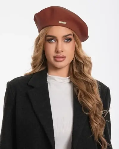 Classic Wool Berets for Women,Stylish French Beret Hats for Women Girls Lady Painters Hat - 3