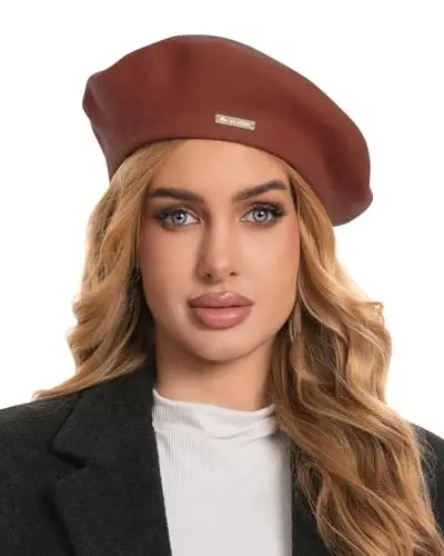 Classic Wool Berets for Women,Stylish French Beret Hats for Women Girls Lady Painters Hat - CLASSIC