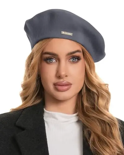 Classic Wool Berets for Women,Stylish French Beret Hats for Women Girls Lady Painters Hat - 1