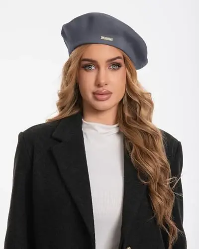 Classic Wool Berets for Women,Stylish French Beret Hats for Women Girls Lady Painters Hat - 3