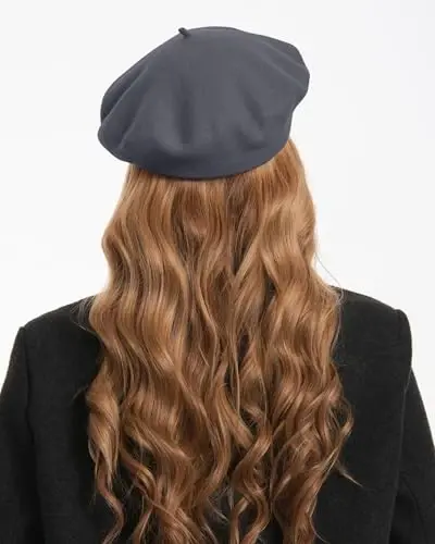 Classic Wool Berets for Women,Stylish French Beret Hats for Women Girls Lady Painters Hat - 5