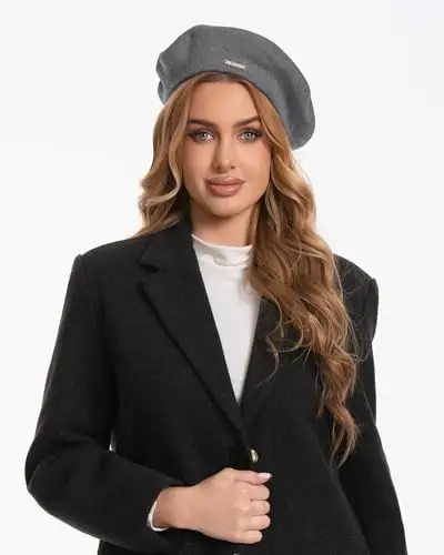 Classic Wool Berets for Women,Stylish French Beret Hats for Women Girls Lady Painters Hat - CLASSIC (1)