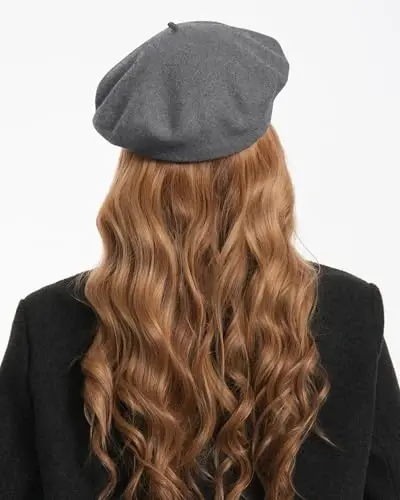 Classic Wool Berets for Women,Stylish French Beret Hats for Women Girls Lady Painters Hat - 5