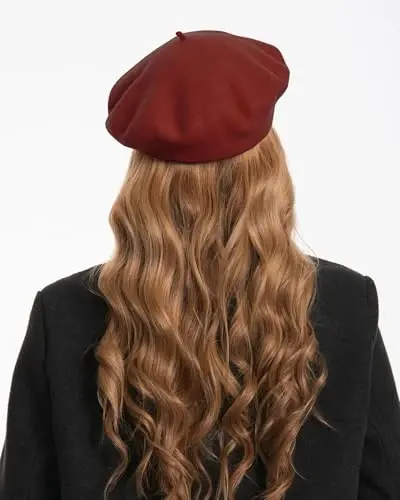 Classic Wool Berets for Women,Stylish French Beret Hats for Women Girls Lady Painters Hat - 5