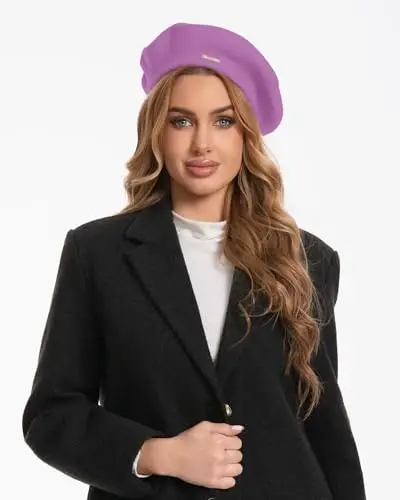 Classic Wool Berets for Women,Stylish French Beret Hats for Women Girls Lady Painters Hat - CLASSIC (1)