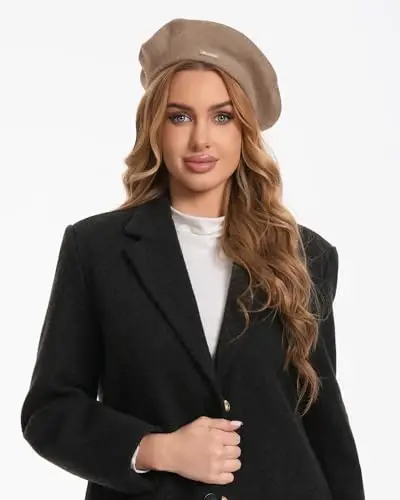 Classic Wool Berets for Women,Stylish French Beret Hats for Women Girls Lady Painters Hat - CLASSIC (1)