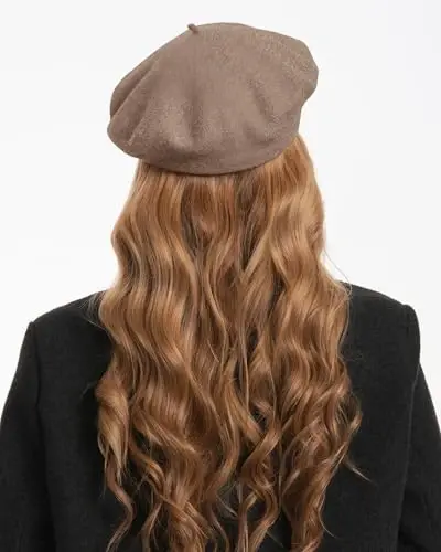 Classic Wool Berets for Women,Stylish French Beret Hats for Women Girls Lady Painters Hat - 5