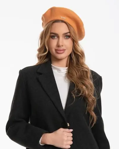 Classic Wool Berets for Women,Stylish French Beret Hats for Women Girls Lady Painters Hat - CLASSIC (1)