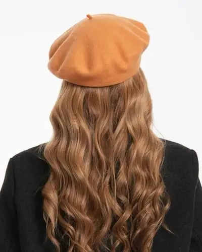 Classic Wool Berets for Women,Stylish French Beret Hats for Women Girls Lady Painters Hat - 4