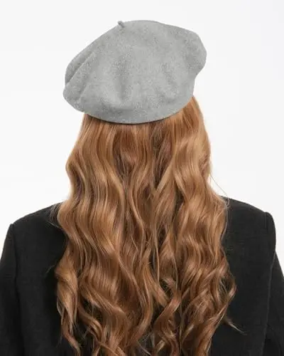 Classic Wool Berets for Women,Stylish French Beret Hats for Women Girls Lady Painters Hat - 4