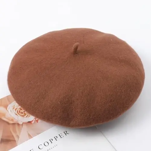 Classic Wool Berets for Women,Stylish French Beret Hats for Women Girls Lady Painters Hat - 3