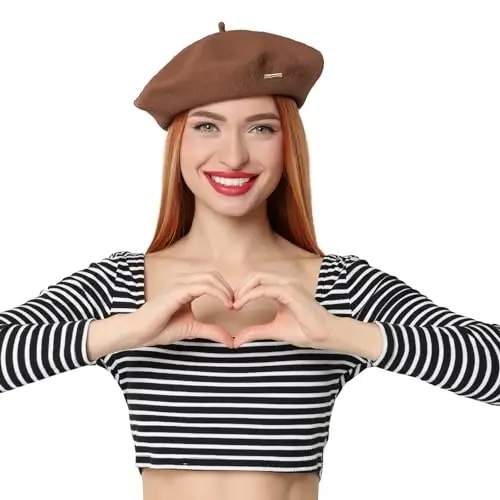 Classic Wool Berets for Women,Stylish French Beret Hats for Women Girls Lady Painters Hat - Classic (1)