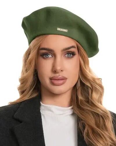Classic Wool Berets for Women,Stylish French Beret Hats for Women Girls Lady Painters Hat - 1
