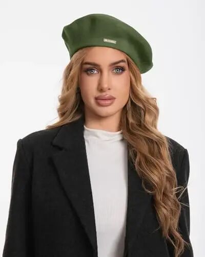 Classic Wool Berets for Women,Stylish French Beret Hats for Women Girls Lady Painters Hat - 3
