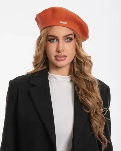 Classic Wool Berets for Women,Stylish French Beret Hats for Women Girls Lady Painters Hat - 3