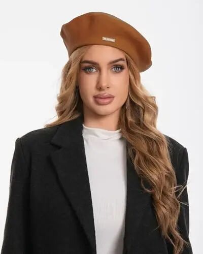 Classic Wool Berets for Women,Stylish French Beret Hats for Women Girls Lady Painters Hat - 3