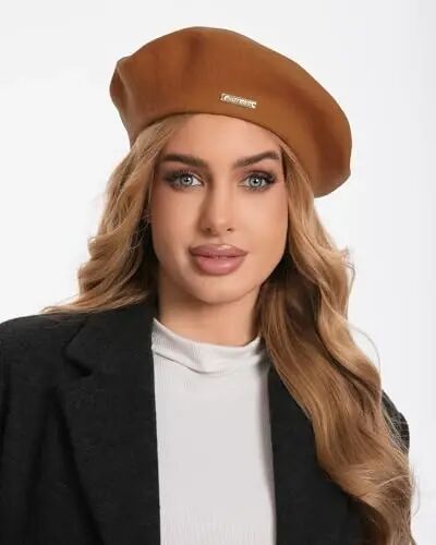 Classic Wool Berets for Women,Stylish French Beret Hats for Women Girls Lady Painters Hat - 4