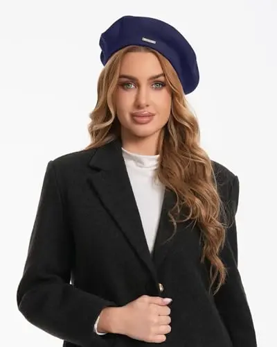 Classic Wool Berets for Women,Stylish French Beret Hats for Women Girls Lady Painters Hat - Classic (1)