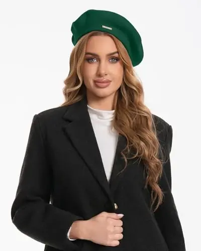 Classic Wool Berets for Women,Stylish French Beret Hats for Women Girls Lady Painters Hat - Classic (1)