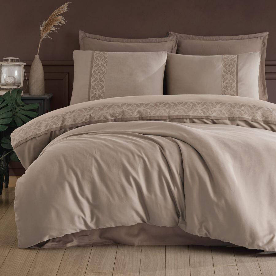 Clasy Borderline Double Ranforce Bedding Set Nienna V1 Beige - 2