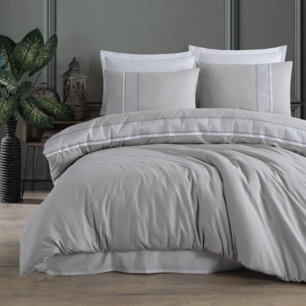 Clasy Borderline Double Ranforce Bedding Set Tulkas V1 Grey - 2