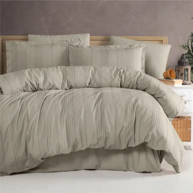 Clasy Double Bed Linen Set Arakis V3 Beige - 2