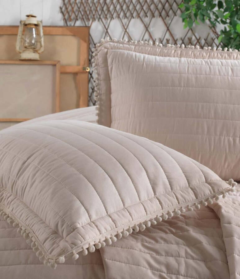 Clasy Double Bedspread Pedra V1 Beige - 6