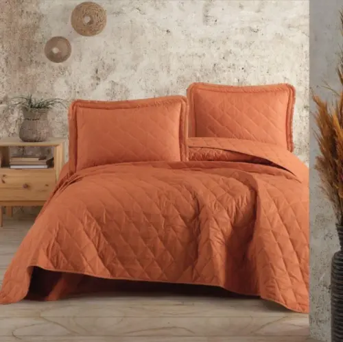 Clasy Double Bedspread Tafana V2 Orange - 1