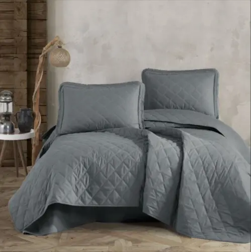 Clasy Double Bedspread Tafana V6 Grey - 1