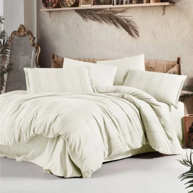 Clasy Double Duvet Cover Set Arakis V5 Ecru - 2