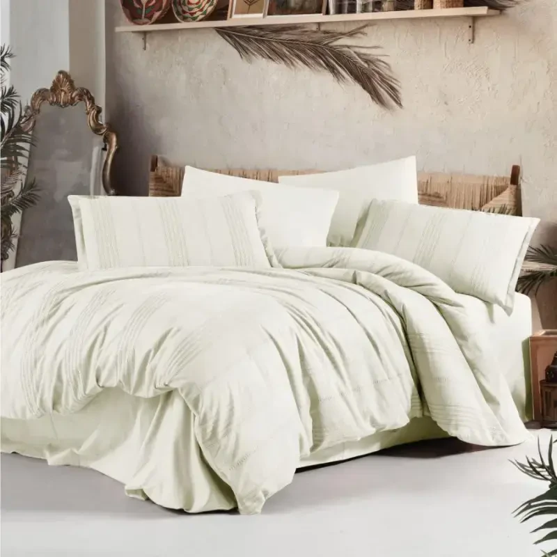 Clasy Double Duvet Cover Set Arakis V5 Ecru - 2