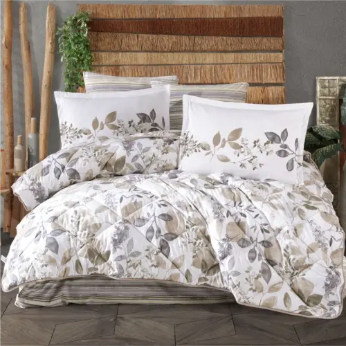Clasy Double Size Ranforce Bedding Set Azura V1 Beige - 1