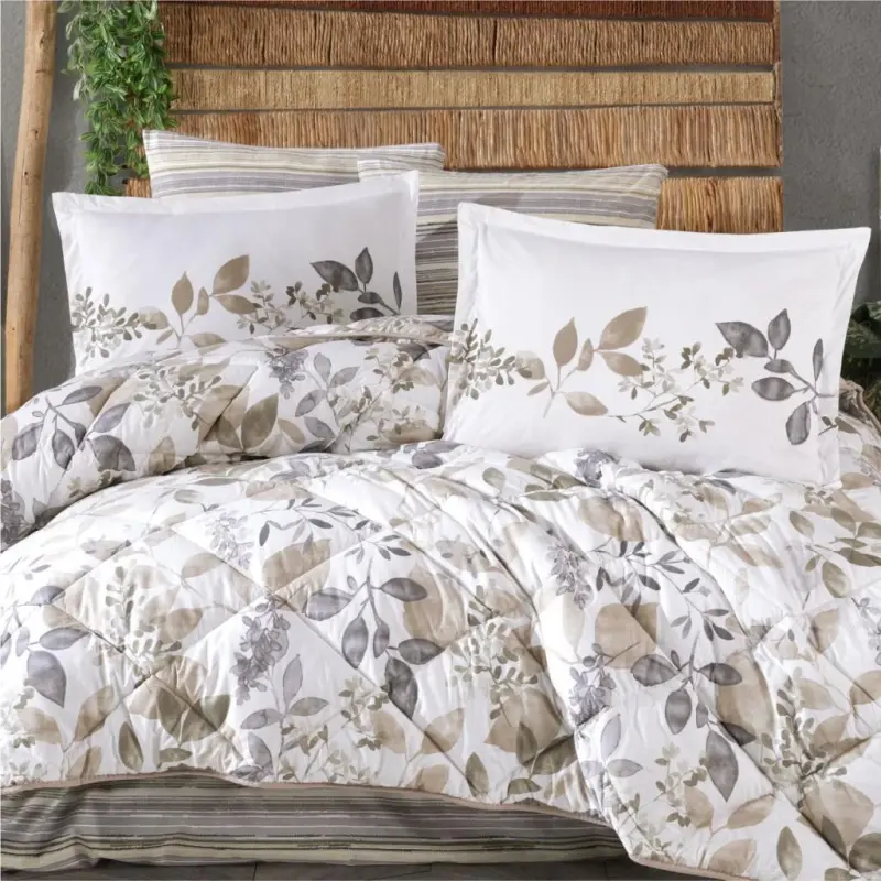 Clasy Double Size Ranforce Bedding Set Azura V1 Beige - 2