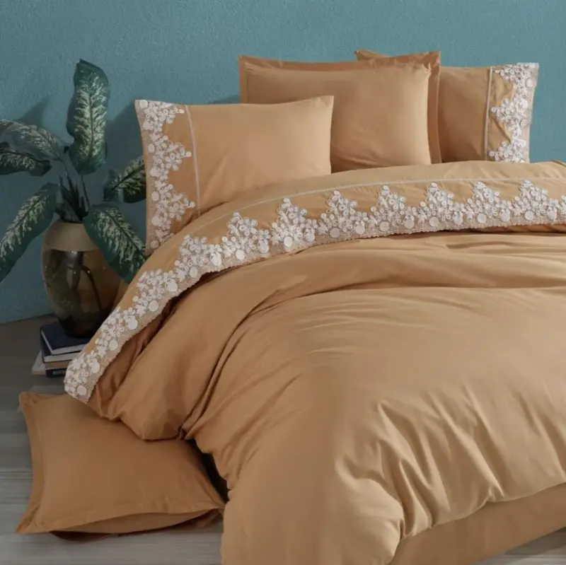 Clasy Duvet Cover Set Double Size Osela V1 Ginger - NEVRESIMDUNYASI