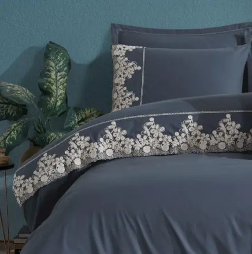 Clasy Duvet Cover Set Double Size Osela V4 Indigo - 3